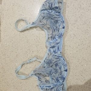 Vie sheer shades of blue underwire bra EUC 36B